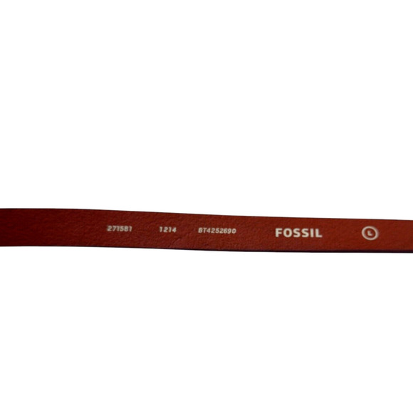 Fossil Solid Pink/Multicolored Geo Print Leather Belt Womens M/ L Y2K Lot of 2 - Picture 7 of 14